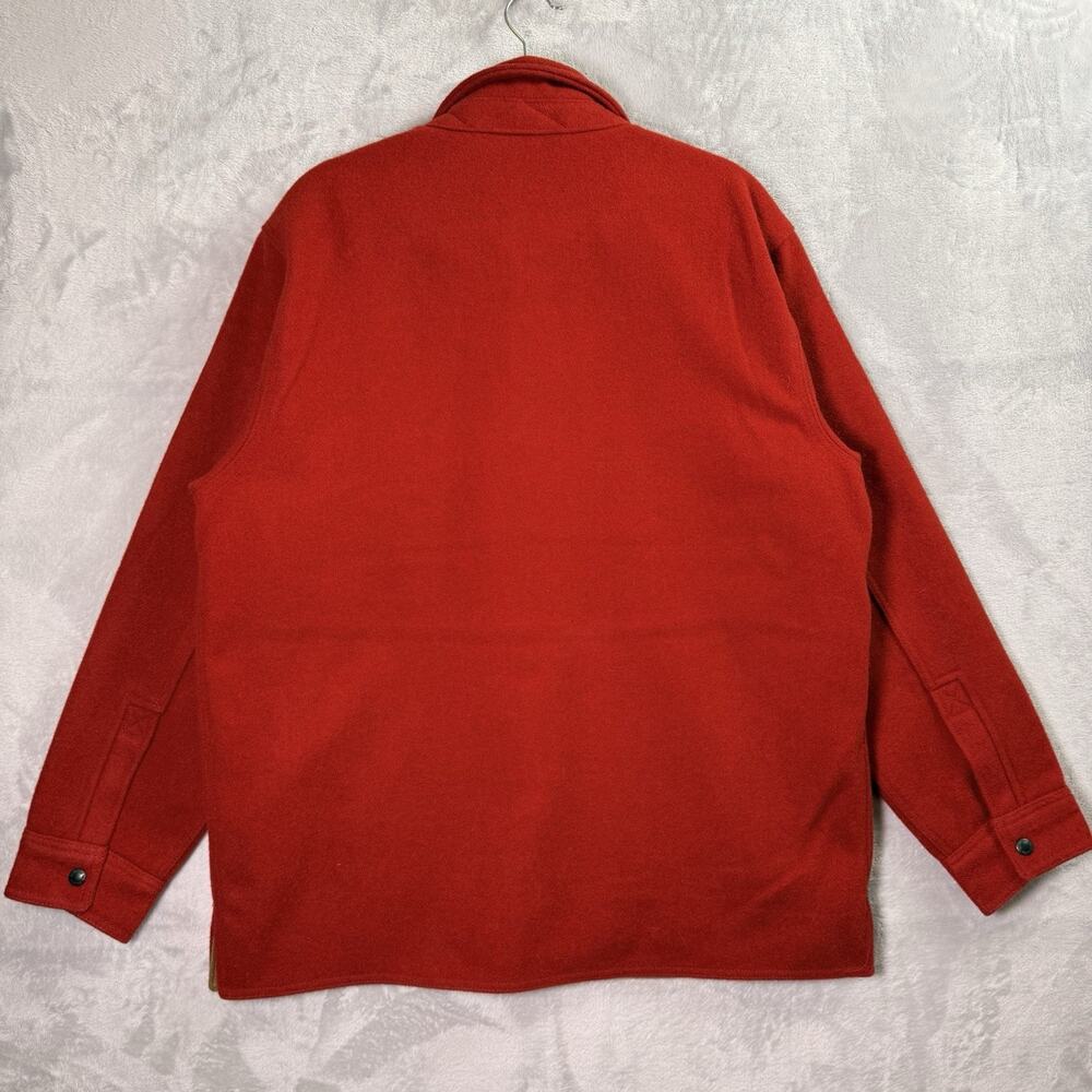 Filson Wool Lined Jacket Jac-SHirt Men's Medium Red Oak Barn Coat Chore Buttoned - Picture 9 of 16